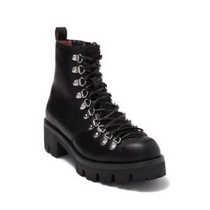 JEFFREY CAMPBELL Stanley Lace Up Hiker Combat Boot in Black US 5.5
